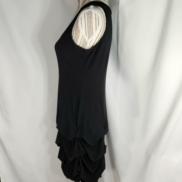 Tiana B. Black Sleeveless Gathered Skirt Pull On Dress Size Small - Picture 4 of 10